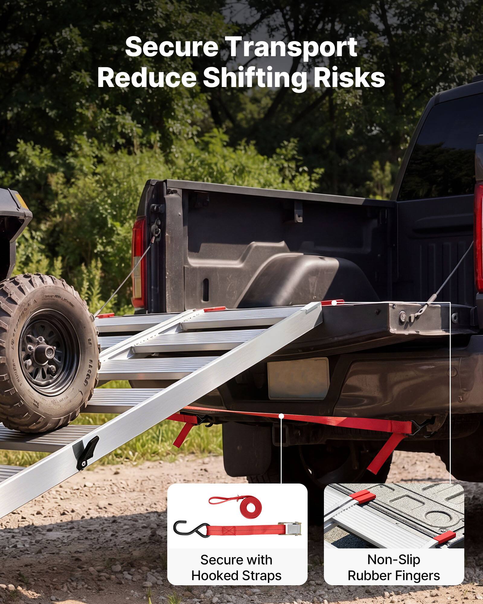 Secure Transport Reduce Shifting Risks

Secure with Hooked Straps
Non-Slip Rubber Fingers