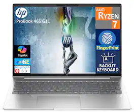 HP - Refurbished Excellent - ProBook 465 G11 Laptop 16.0 WUXGA Display (Ryzen 7 7735U, 16GB, 512GB SSD, AMD Radeon, Win 11 Pro) - Pike Silver