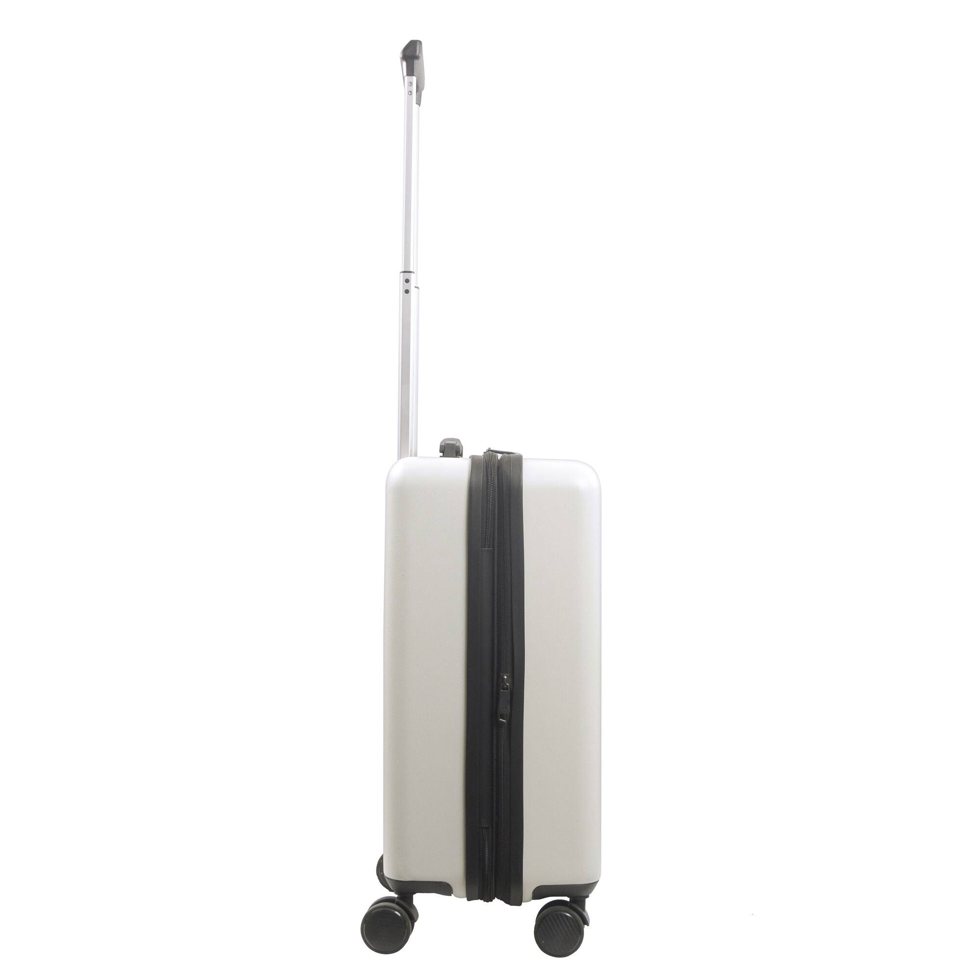 Left. Ful - REVOLUTION 22.5" CARRY-ON LUGGAGE - White.