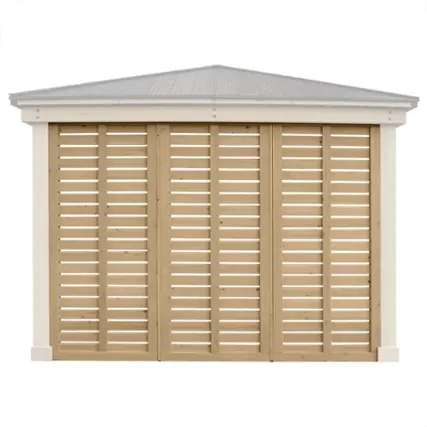 Yardistry - 10 ft. Meridian Cedar Privacy Wall - Brown
