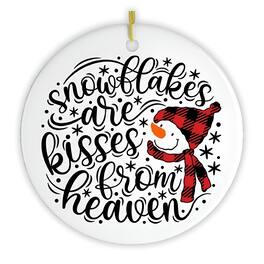 OrnamentallyYou - Snowflakes are Kisses from Heaven Christmas Ornament - Multi-colored