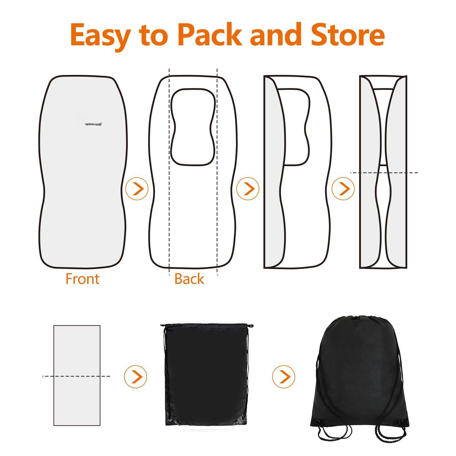 Easy to Pack and Store

Front

Back