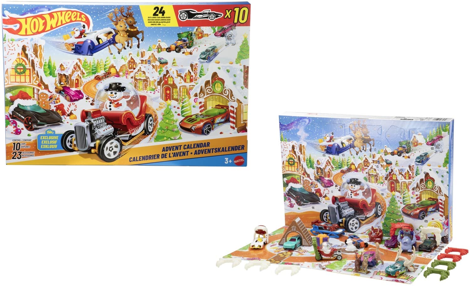 未開封 ホットウィール アドベントカレンダー hotwheels Amazon.com: Hot Wheels Toy Cars, 2024 Advent Calendar, 8 1:64