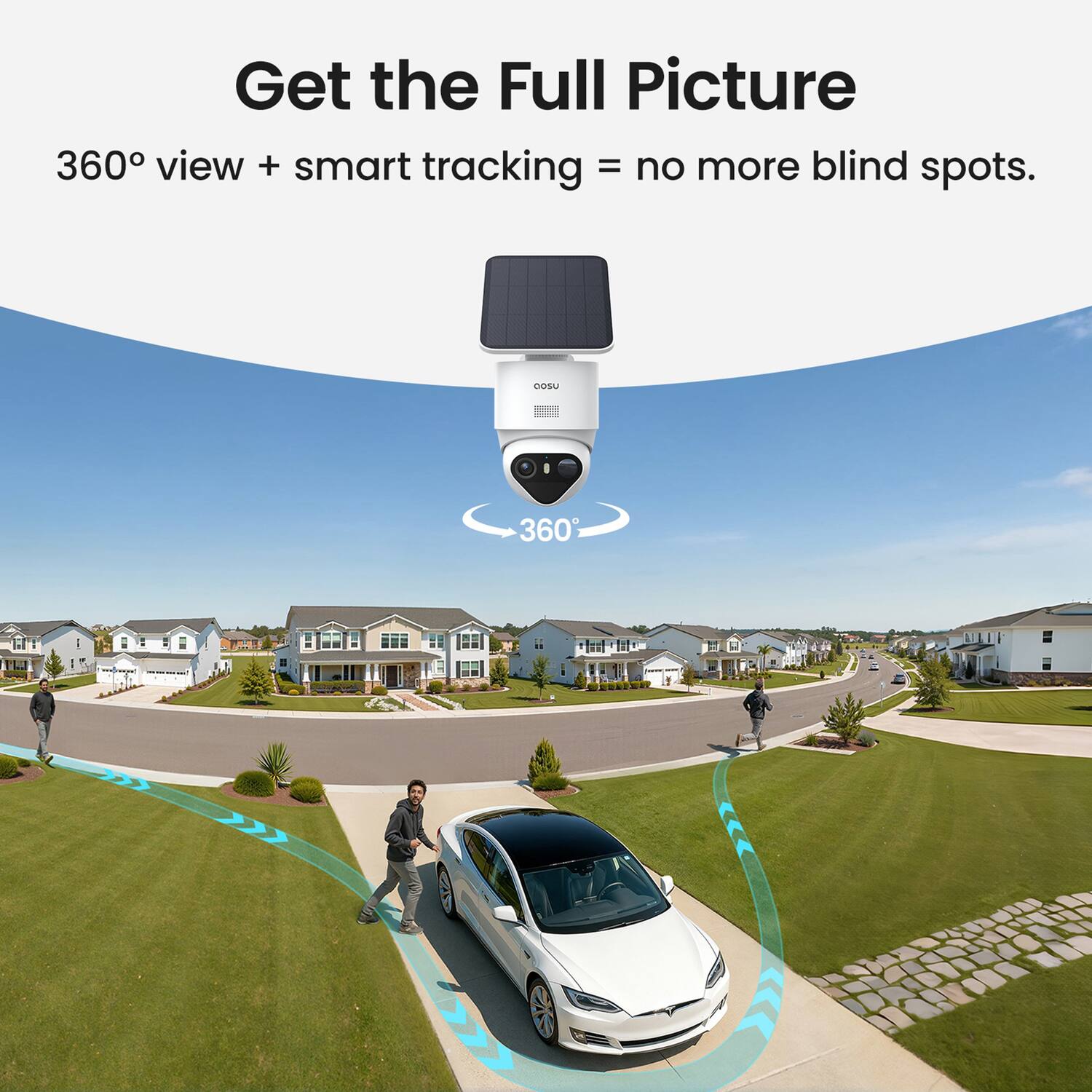 Get the Full Picture  
360° view + smart tracking = no more blind spots.