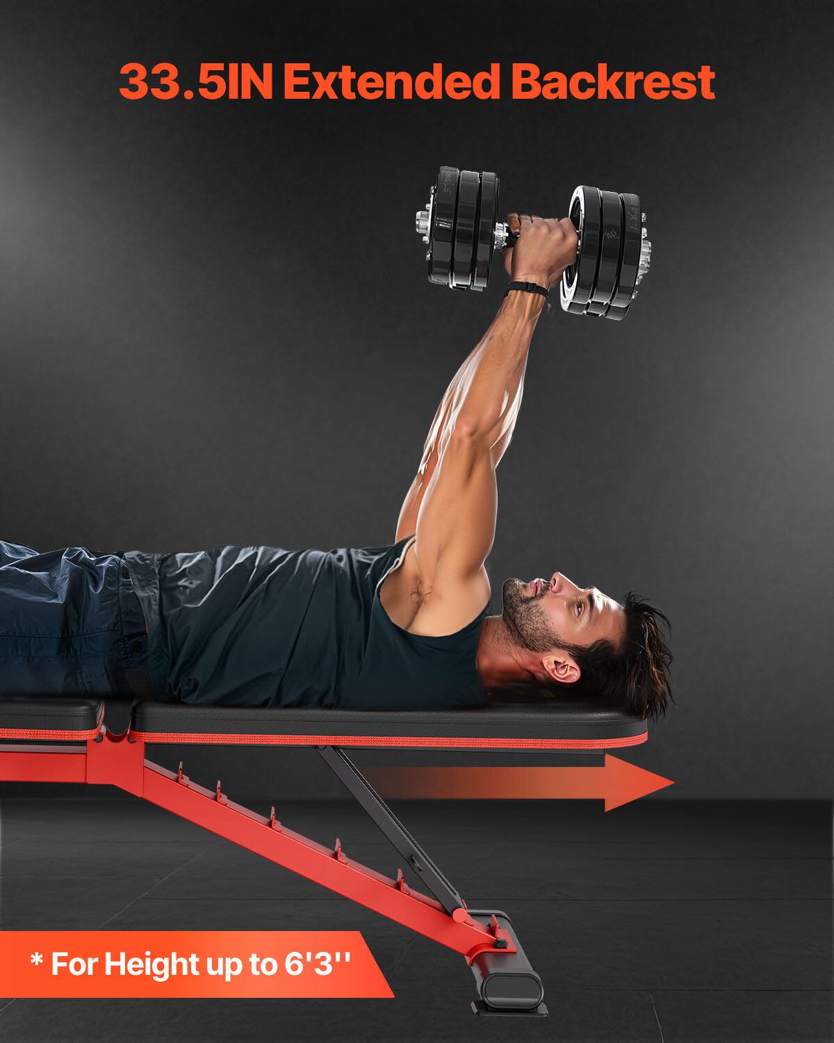 33.5IN Extended Backrest

* For Height up to 6'3"