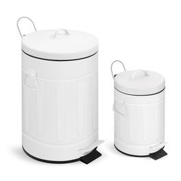 Innovaze - 3.2 Gal./12-Liter and 0.8 Gal./3 Liter Trash Can Set - White