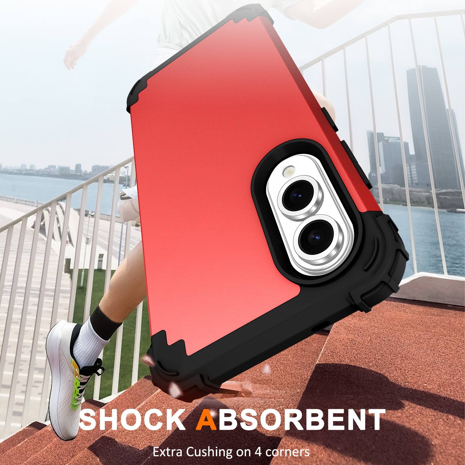 SHOCK ABSORBENT  
Extra Cushing on 4 corners