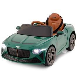 Costway - 12V Licensed Bentley Bacalar Kids Electric Ride-on Car with Remote Control - Green