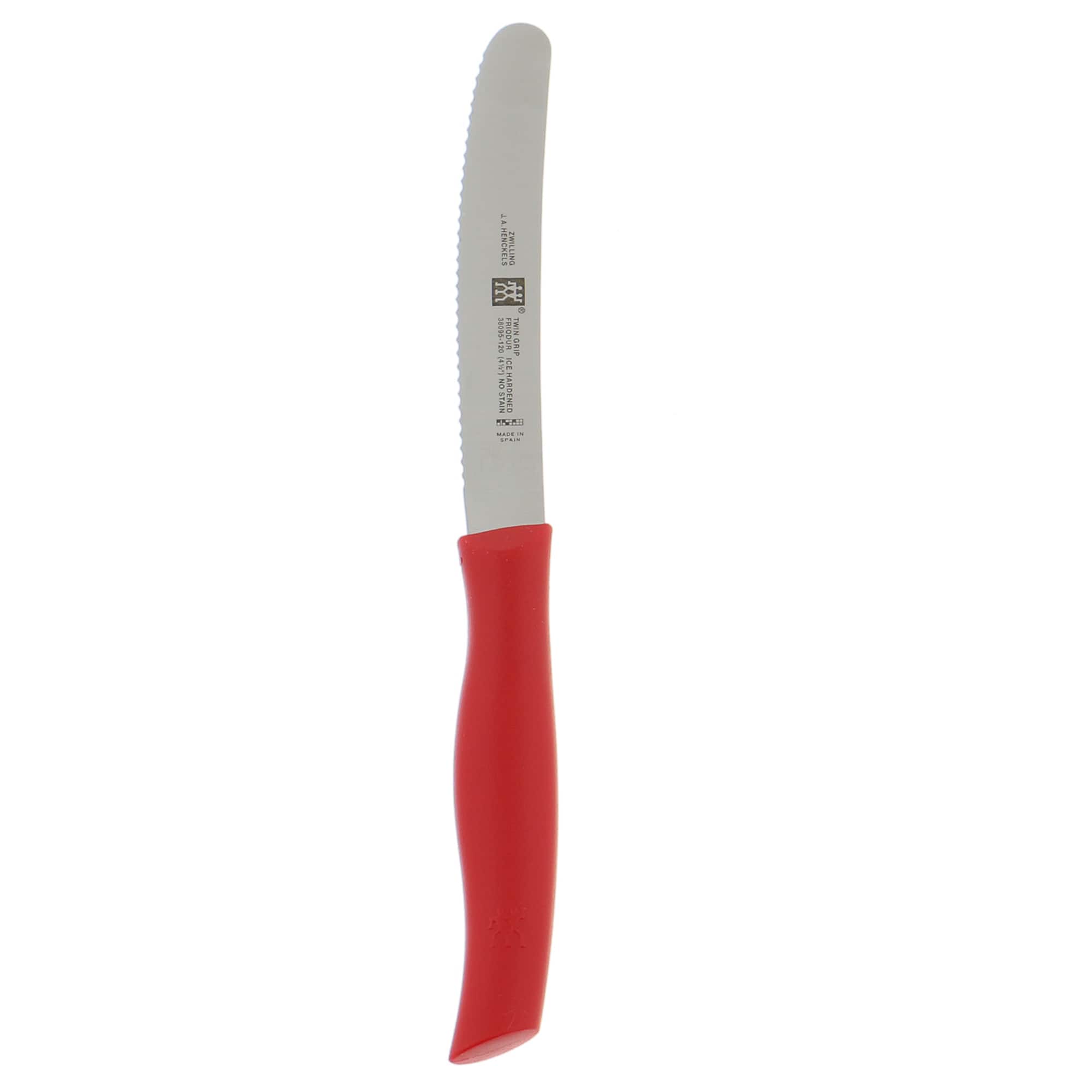 ZWILLING - TWIN Grip 4.5-inch Serrated Utility Knife - Red