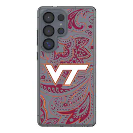 Keyscaper - NCAA - Virginia Tech Hokies Paisley Galaxy Clear Case - S24 Ultra - Multicolor