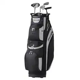 VEVOR - Golf Cart Bag with 14 Way Organizer Divider Top, 36” 13 Pockets Premium Cart Bag, Durable Golf Bags with Handles - Black