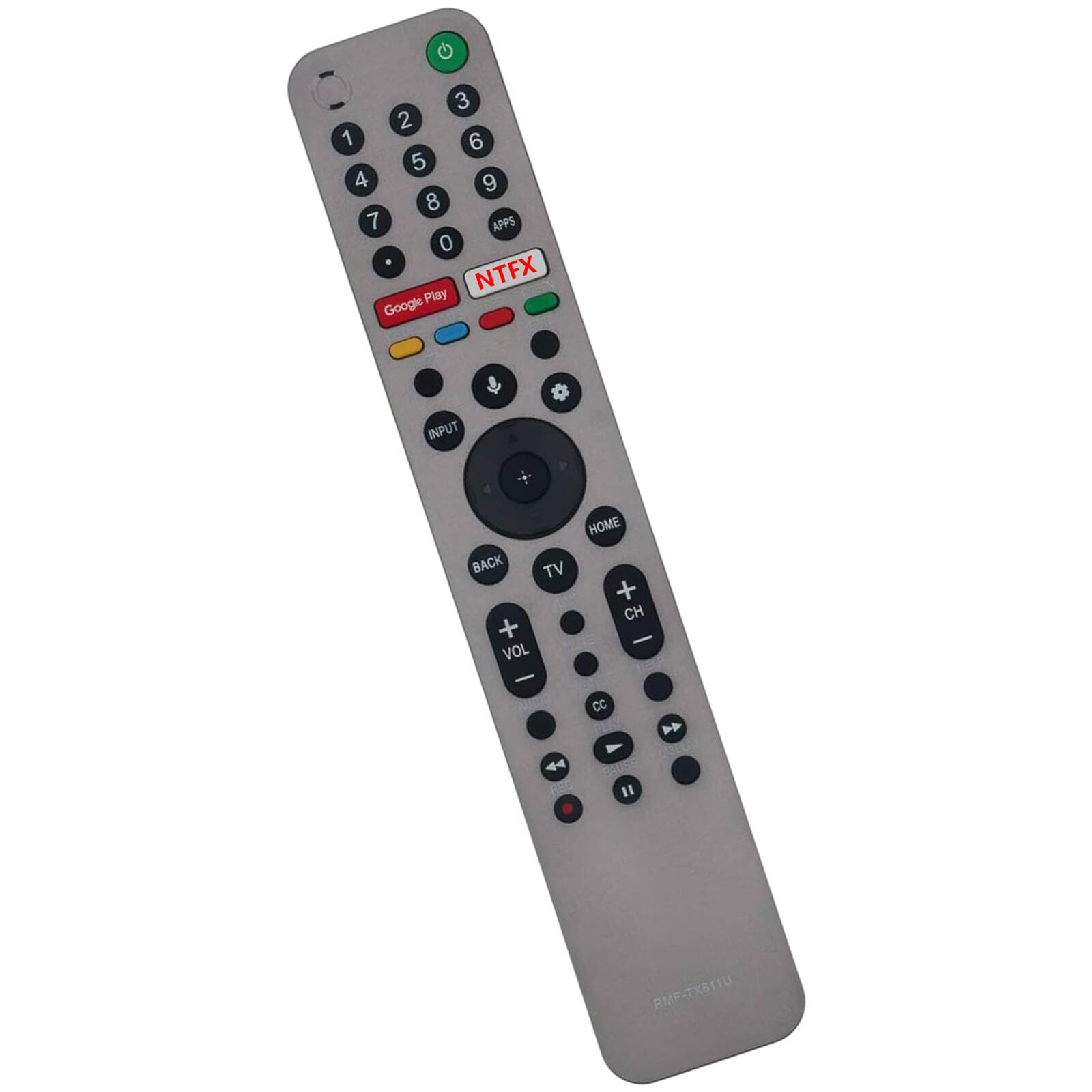 G 3 2 1 6 5 4 9 8 7 APPS 0 NTFX Play Google INPUT BACK TV + VOL - HOME + CH - CC >> 44 RES " RMP-TX5STU