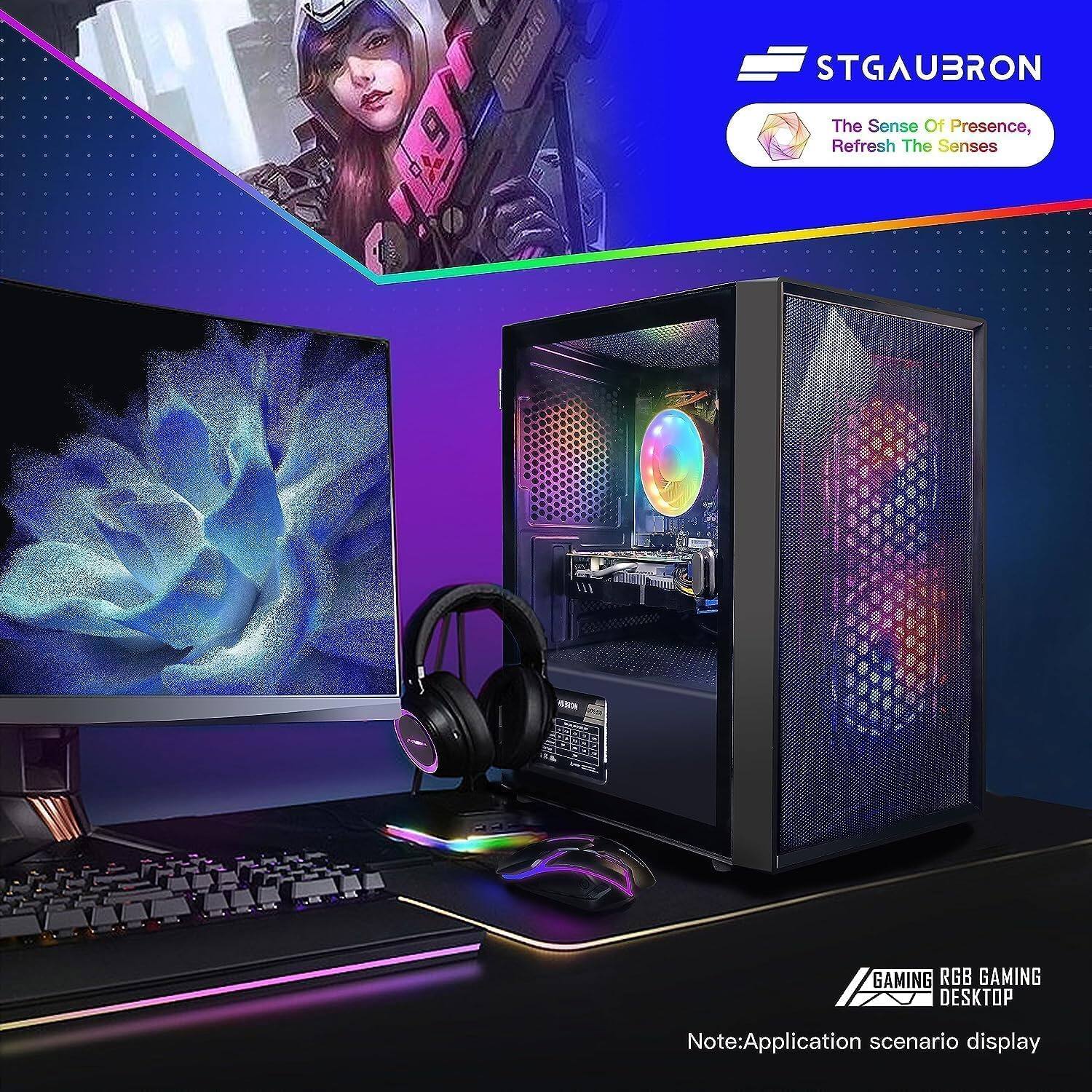 STGAUBRON  
The Sense Of Presence, Refresh The Senses  

GAMING RGB GAMING DESKTOP  

Note: Application scenario display
