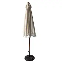 Living Accents - 9 ft. Tiltable White Patio Umbrella