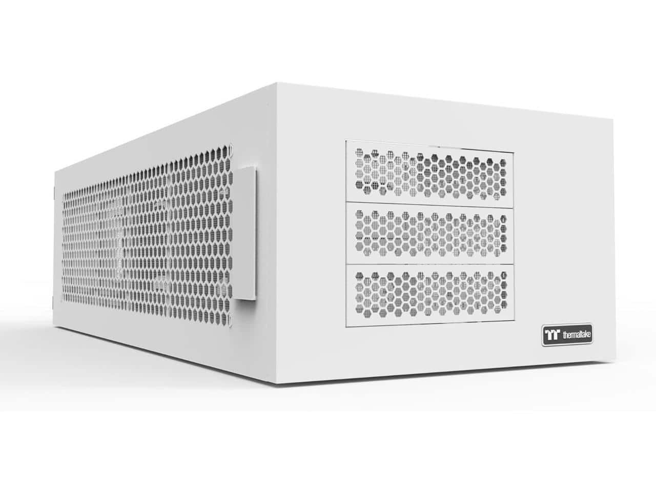 Thermaltake - AX100 Snow Pedestal; 560mm Radiator; x8 120/140mm Fans; 8X 3.5/2.5" Drives; CA-11C-00D6NN-00 - Black