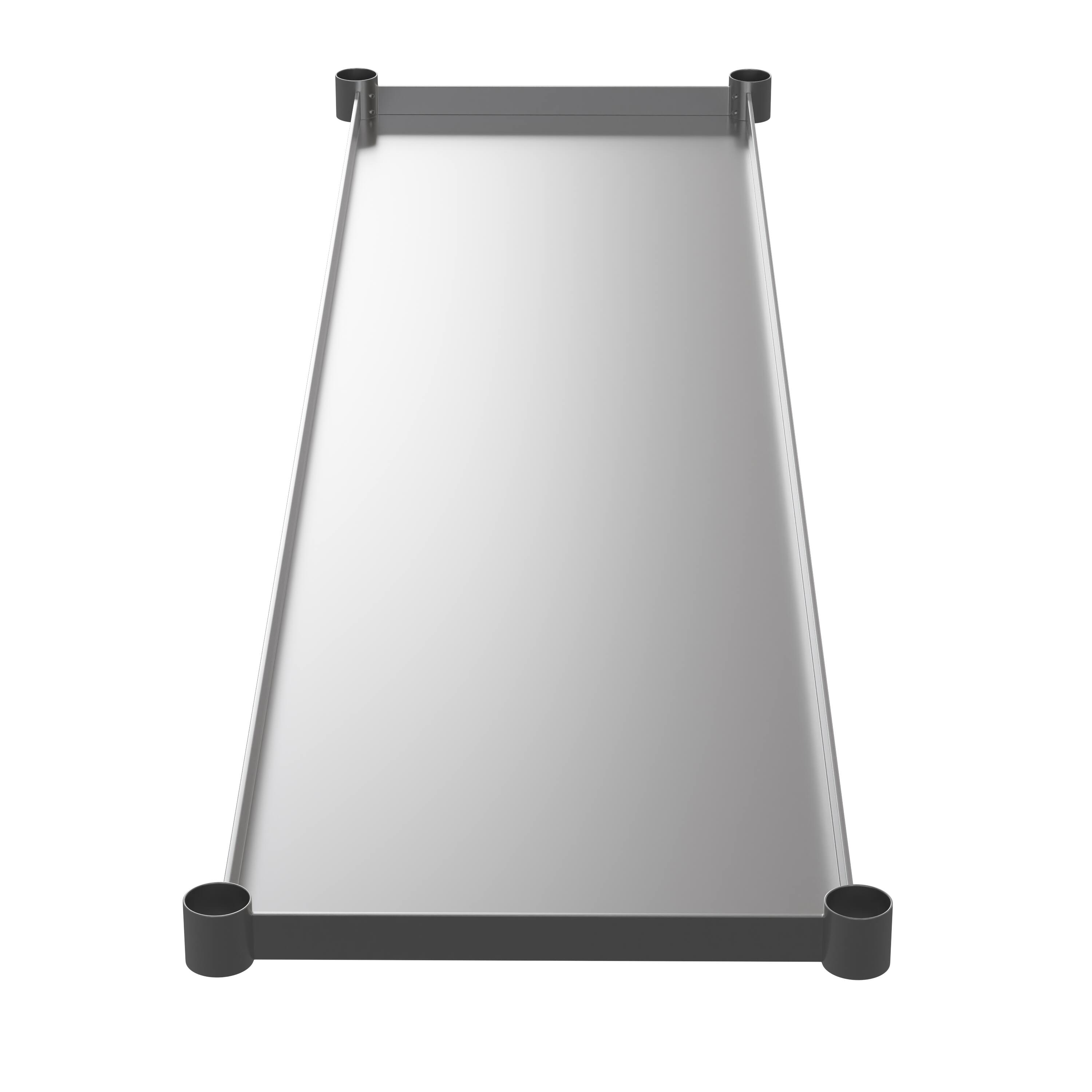 Alt View 5. Emma + Oliver - Under Shelf for Kitchen Prep and Work Tables - Adjustable Galvanized Lower Shelf for Stainless Steel Tables - Stainless Steel.