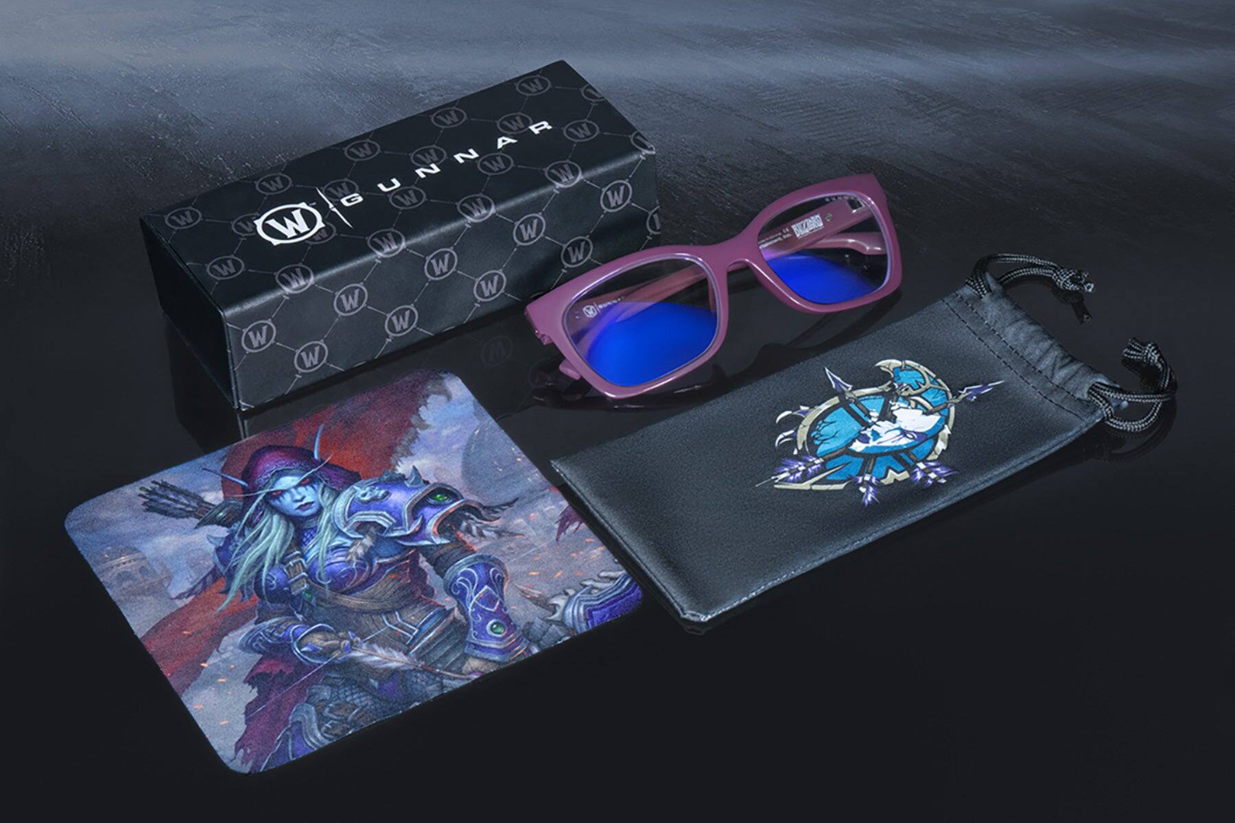 Alt View 5. GUNNAR - GUNNAR Gaming Glasses  - World of Warcraft Sylvanas, Forsaken Red, Amber Lens - Blue Light Blocking, Relieve Dry Eye - Forsaken Red.