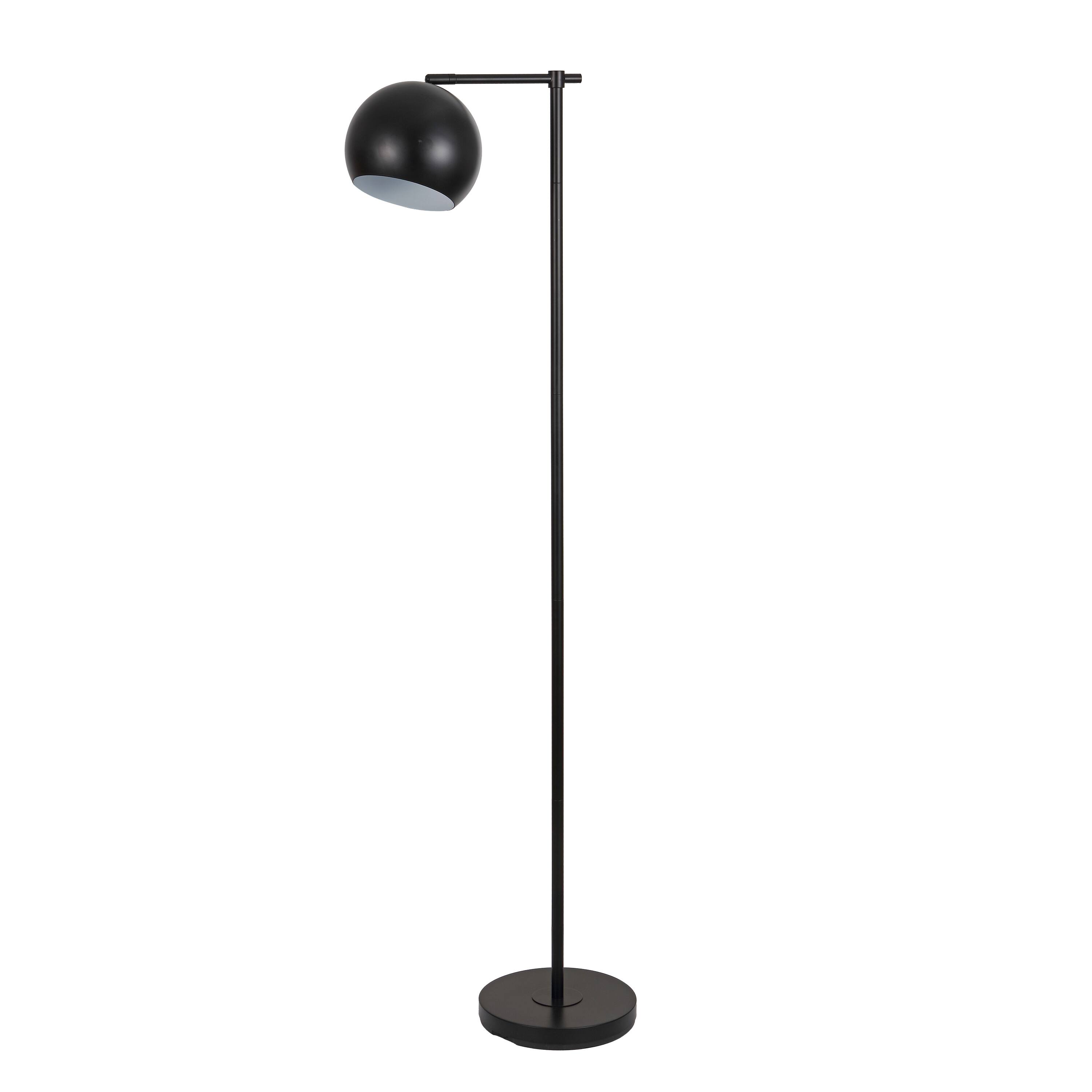 Alt View 6. Jonathan Y - Eva 58.5" Modern Contemporary LED Floor Lamp with Metal Globe Shade, Black - Black.