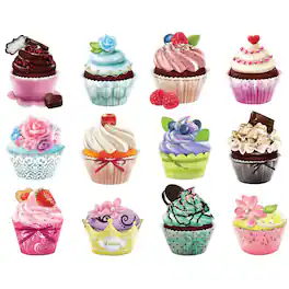 Cra-Z-Art - Cupcakes I Shaped Puzzles - Multi