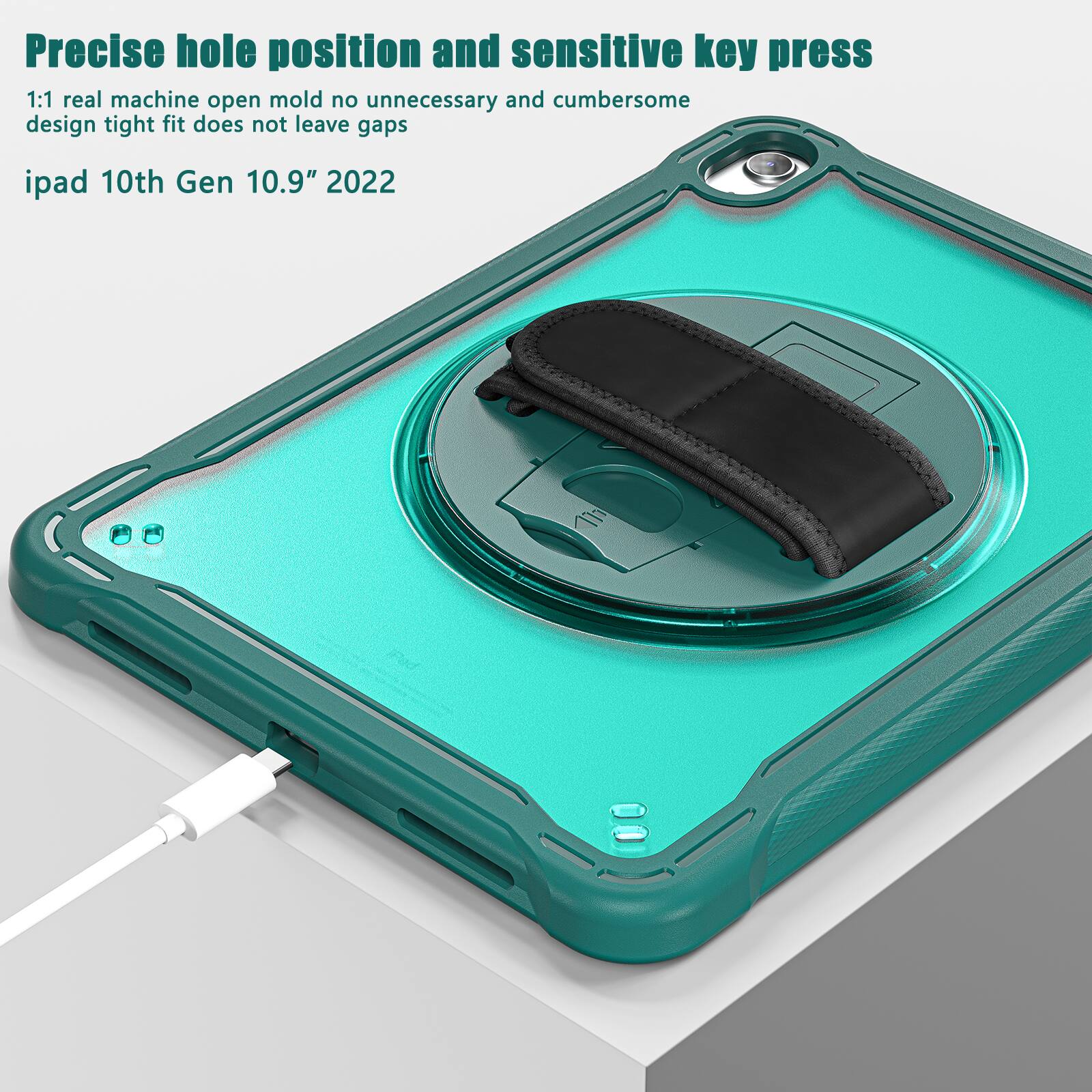 Precise hole position and sensitive key press  
1:1 real machine open mold no unnecessary and cumbersome design tight fit does not leave gaps  
iPad 10th Gen 10.9" 2022