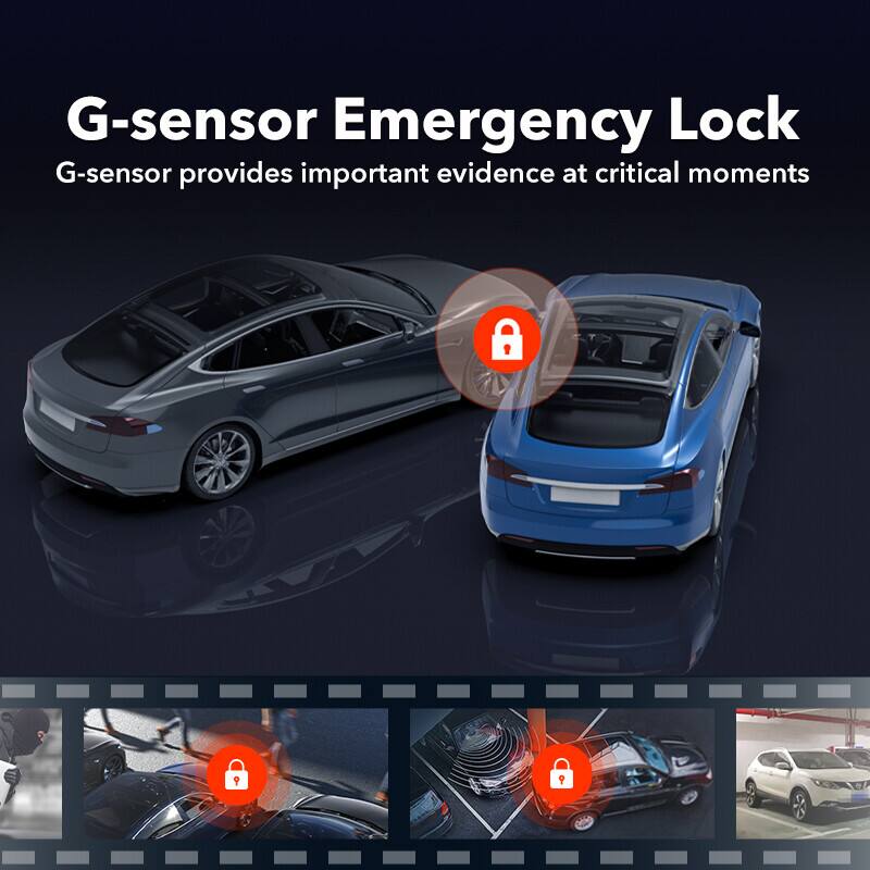 G-sensor Emergency Lock, G-sensor provides important evidence at critical moments.