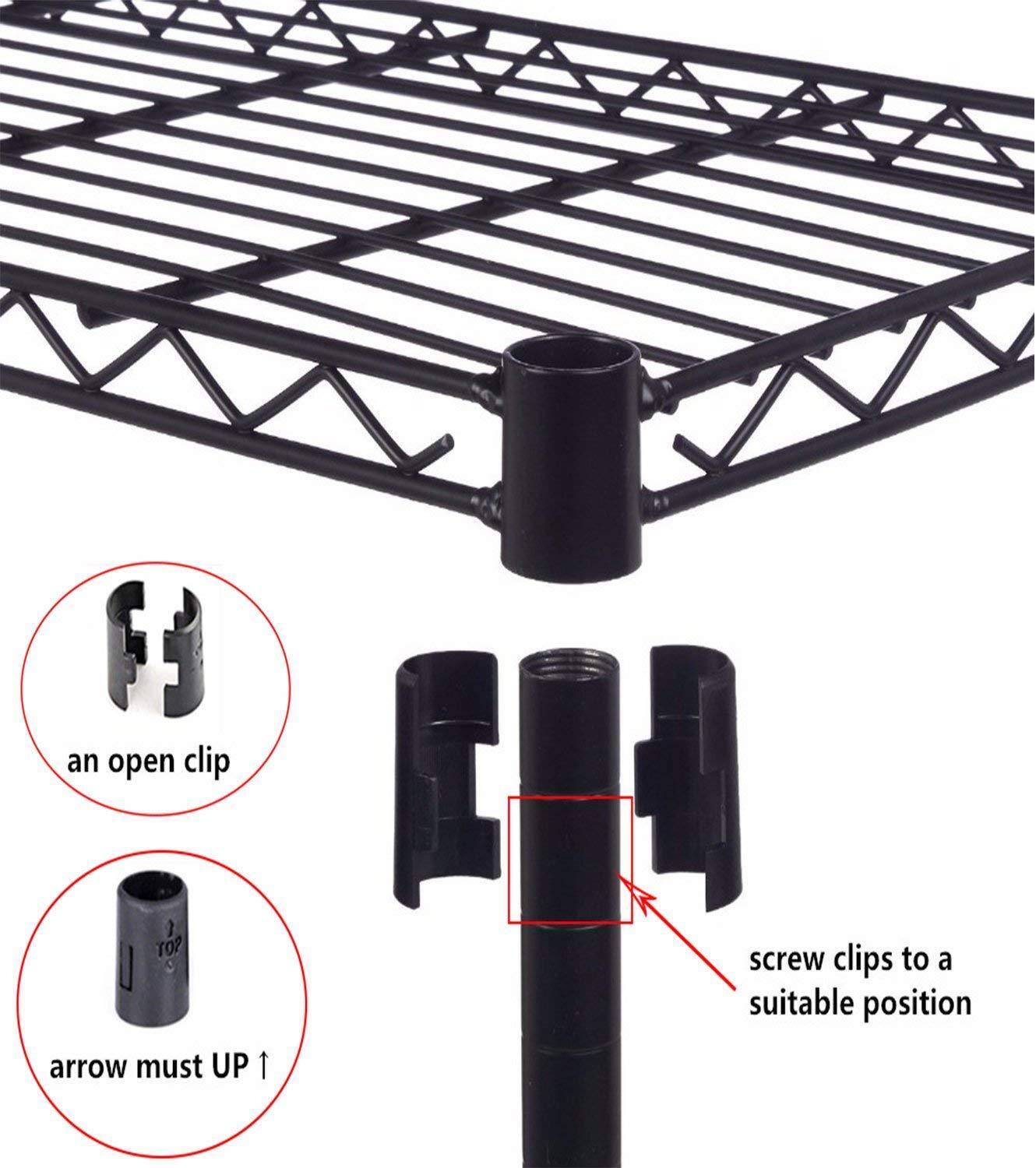 an open clip, arrow must UP, screw clips to a suitable position