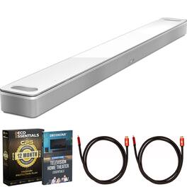 Bose - Smart Ultra Dolby Atmos Soundbar + 1-Year Extended Warranty Package - Arctic White