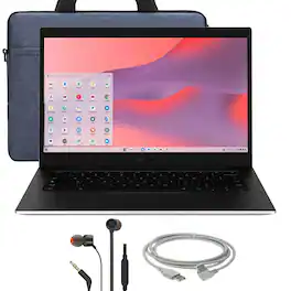 Samsung - Galaxy Chromebook Go 14" Laptop 4GB Memory, 128GB Storage Bundle - Silver