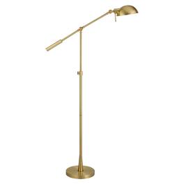 Hudson&Canal - Dexter Height Adjustable Floor Lamp - Brushed Brass