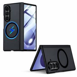 Dteck - Magnetic Case for Samsung Galaxy Z Fold8 Ultra, Compatible with MagSafe, Hinge Protection & Tempered Glass Screen Cover - Black (Clear Screen)