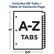 Includes 26 Tabs + Table of Contents Page
A-Z Tabs
11" x 8.5"