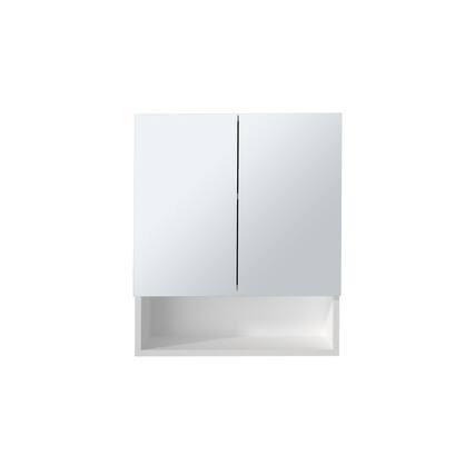 Front. Treevol Furniture - Cheverly Medicine Cabinet,Bathroom, White - White.