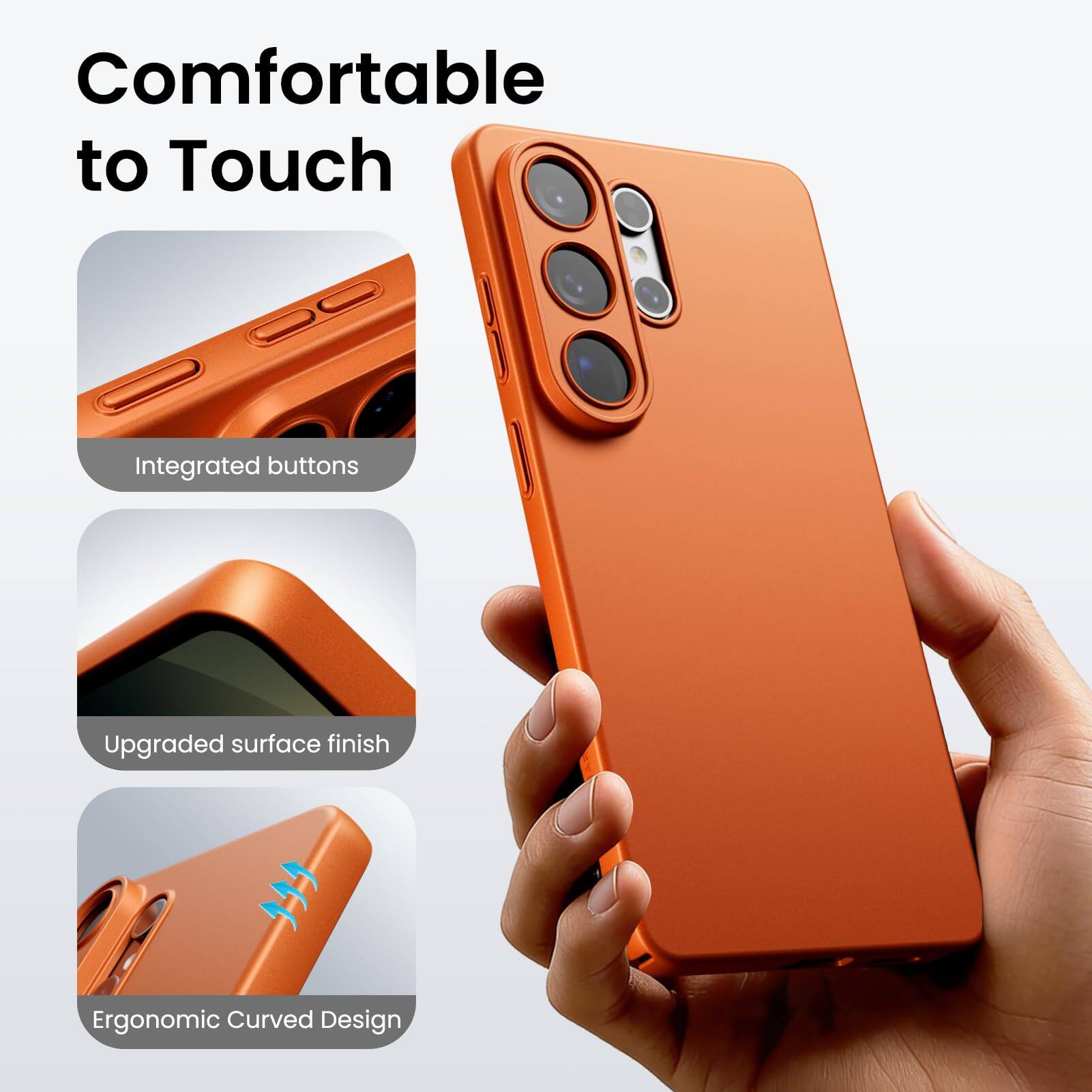 Comfortable to Touch  
Integrated buttons  
Upgraded surface finish  
Ergonomic Curved Design