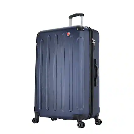 Front. DUKAP - Intely Hardside Spinner Luggage 32" with Integrated Digital Weight Scale - BLUE.