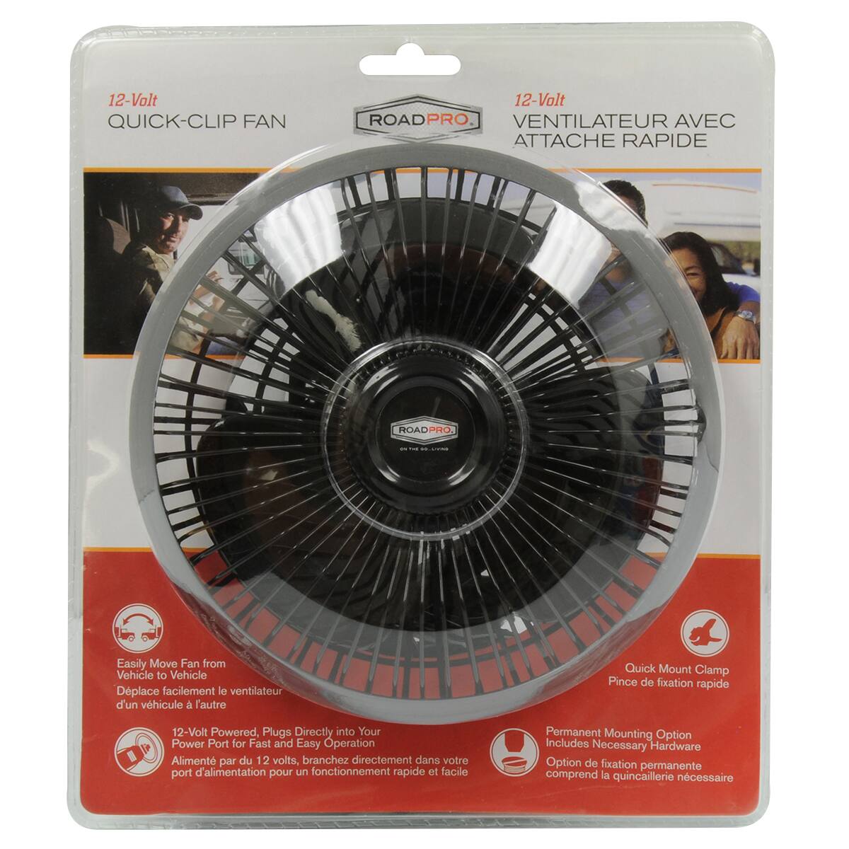Alt View 11. RoadPro - RoadPro 12 Volt Quick Clip Oscillating Fan - Black.