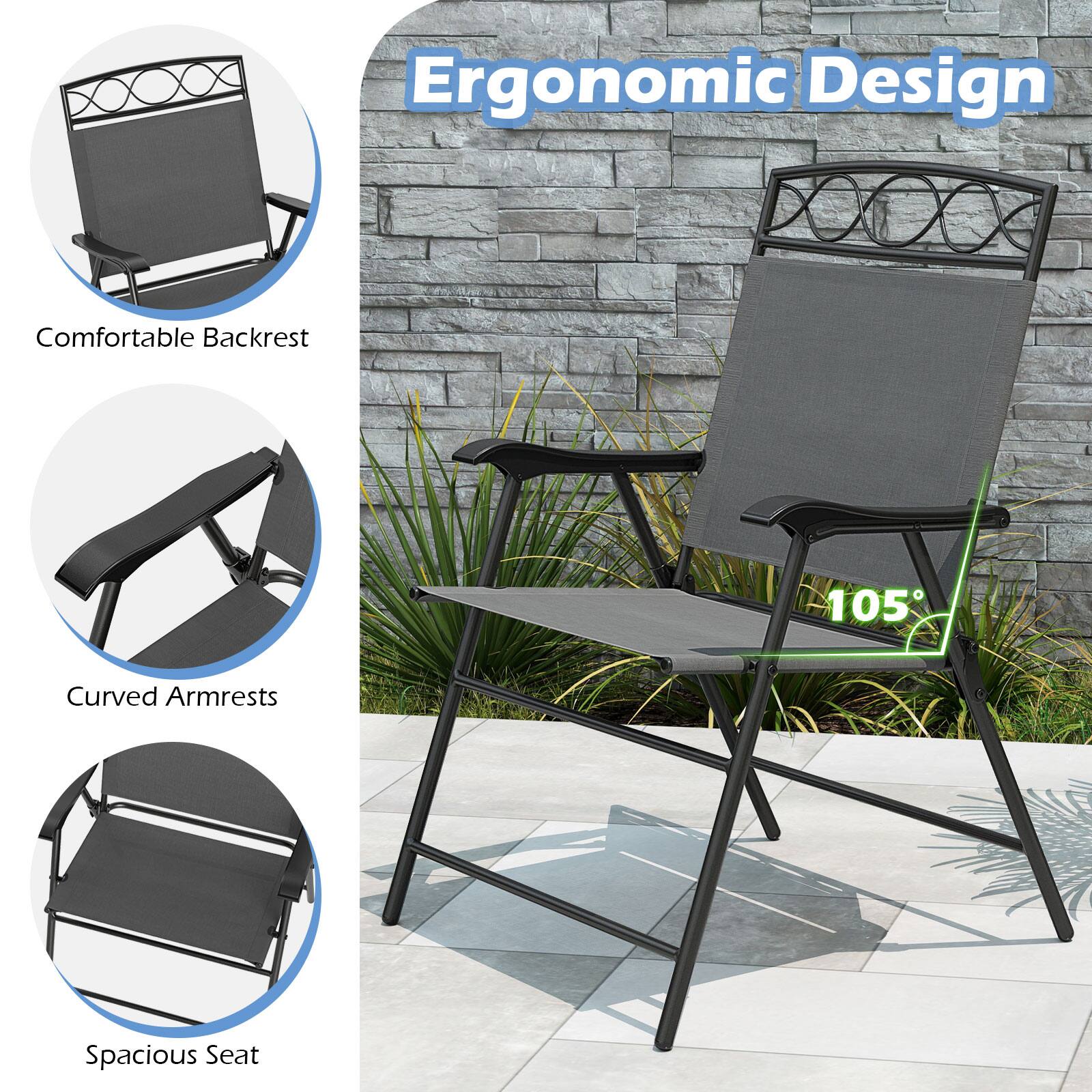 Ergonomic Design

- Comfortable Backrest
- Curved Armrests
- Spacious Seat

105°