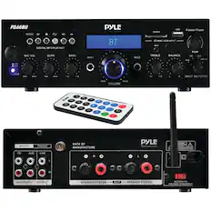 PDA6BU MODE MI 4 DIGITAL MP3 PLAY KEY MIC/VOL ECHO BASS MIC1 PYLE BT MIC2 USB Folder/Track SD/MMC SD/MMC USB INPUT P3 Push TREBLE BALANCE C OVD AUX ON DF WER MIN MAX MIN MAX -10 +10 -10 10 L R INPUT SELFCTOR MIN MAX VOLUME Y TV y - 1 5 Y 6 2 1 8 A G 2 0 F 1 EA MODEL PDA6BU DATE OF MANUFACTURE PYLE PyleAudio.com A CD DVD LINE L - R + - L + R AUDIOINPUT OUTPU SPEAKER SYSTEM OUT SPEAKER SYSTEM AC 230V/115 VOLTAGE CONVERSION