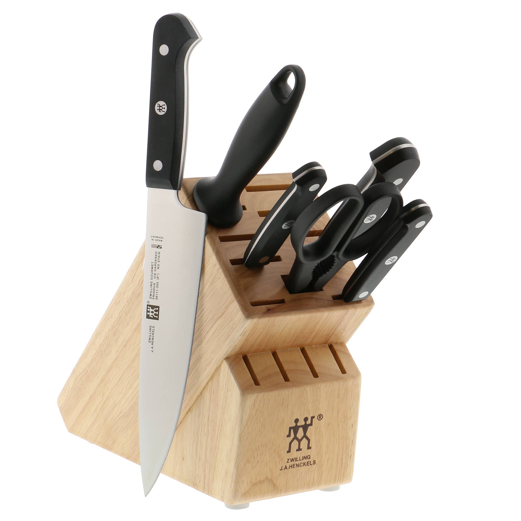 ZWILLING - Gourmet 7-pc Knife Block Set - Black - Thumbnail 4
