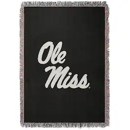 Chad & Jake - Ole Miss Rebels Woven Blanket - Black