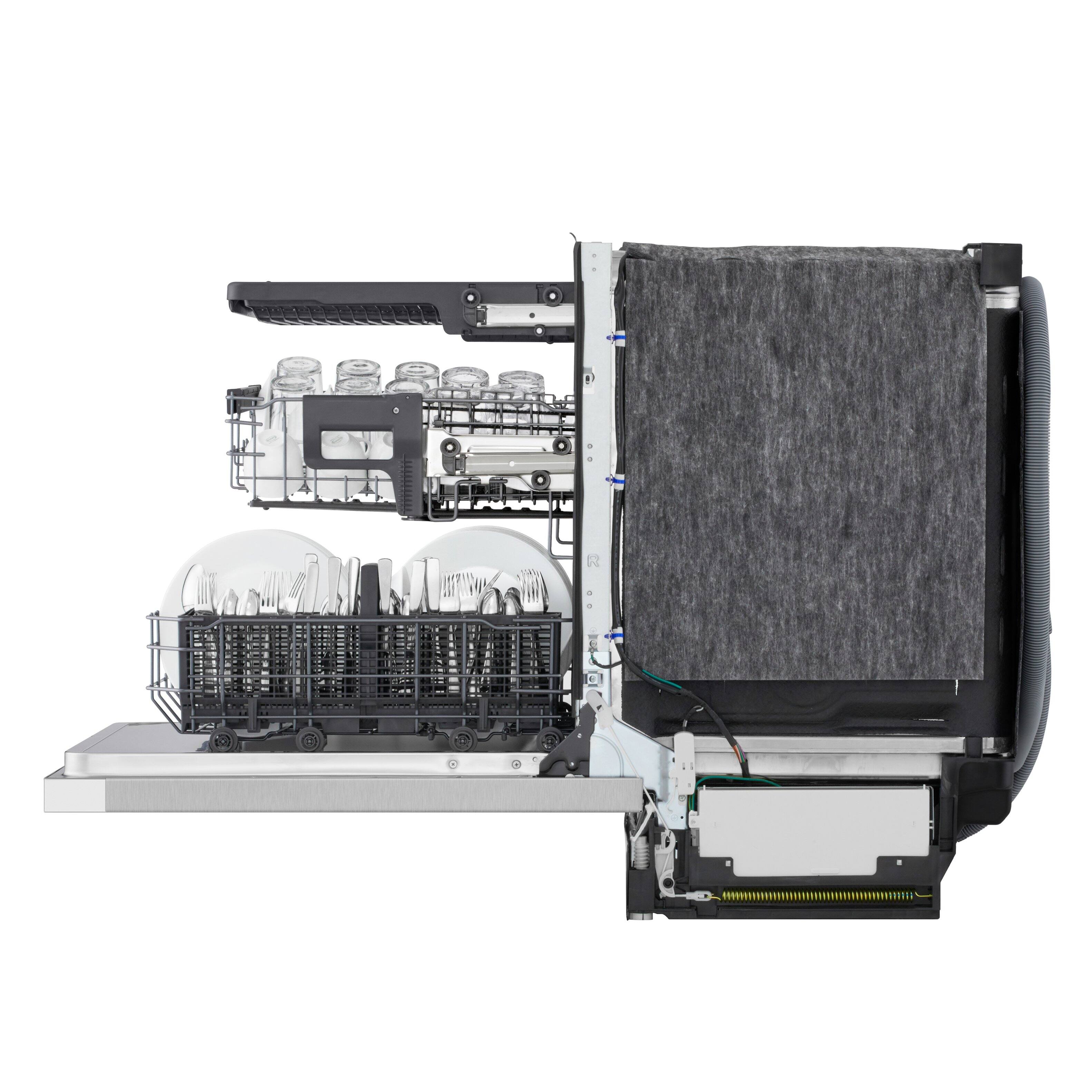 Alt View 21. LG - FlushFit 24" Top Control Smart Built-In Stainless Steel Tub Dishwasher with 3rd Rack, AutoVent Dry and 46dBA - PrintProof Stainless Steel.