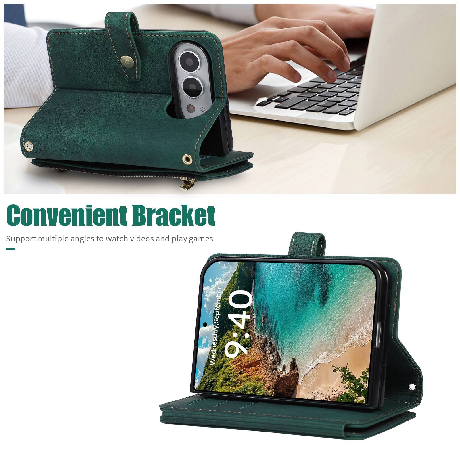 Convenient Bracket  
Support multiple angles to watch videos and play games  
Wednesday, September 9:40