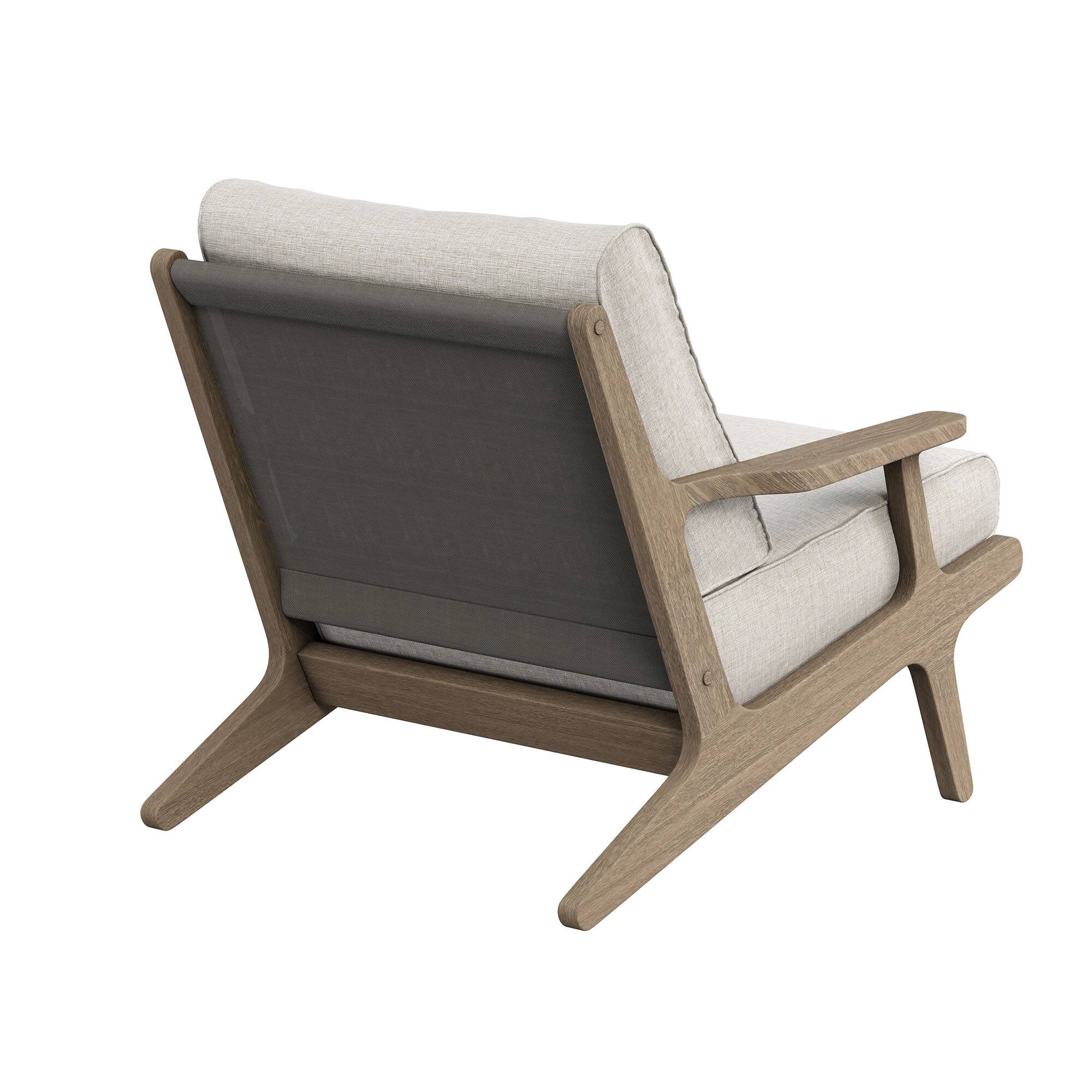 Alt View 3. Modway - Saratoga Outdoor Teak Wood Armchair by Modway - Weathered Gray Pebble.