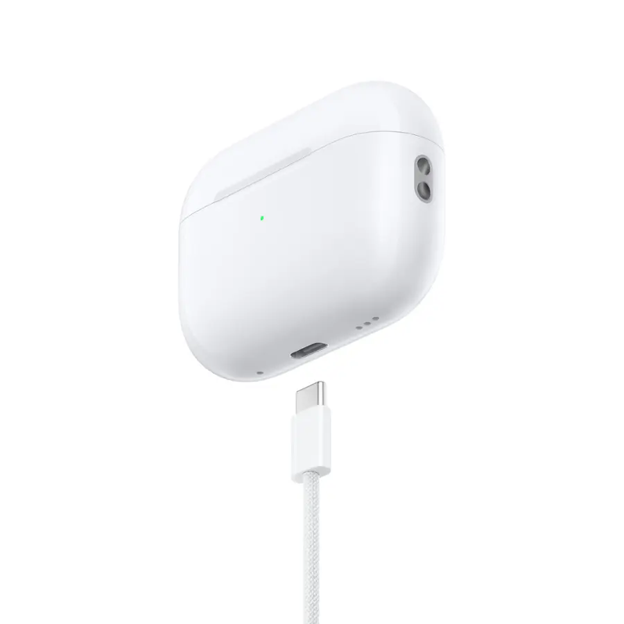 Alt View 16. Apple - AirPods Pro 2, Wireless Active Noise Cancelling Earbuds with Hearing Aid Feature - White.