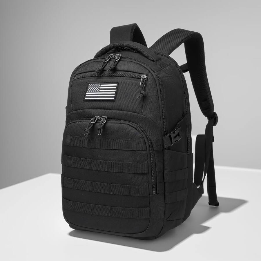 Pacoar Cade Backpack For Men Black Small Assault Bag Python Black 18.5 ...
