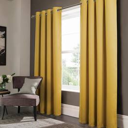 RT Designers Collection - Olivia Gray Anchorage Blackout Grommet Single Curtan Panel - 54x90" - Yellow