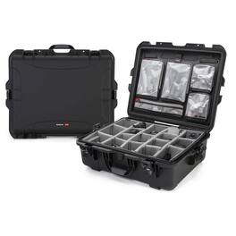 NANUK - 945 Waterproof Hard Case with 5-Pocket Lid Organizer and Padded Divider for Camera, Black