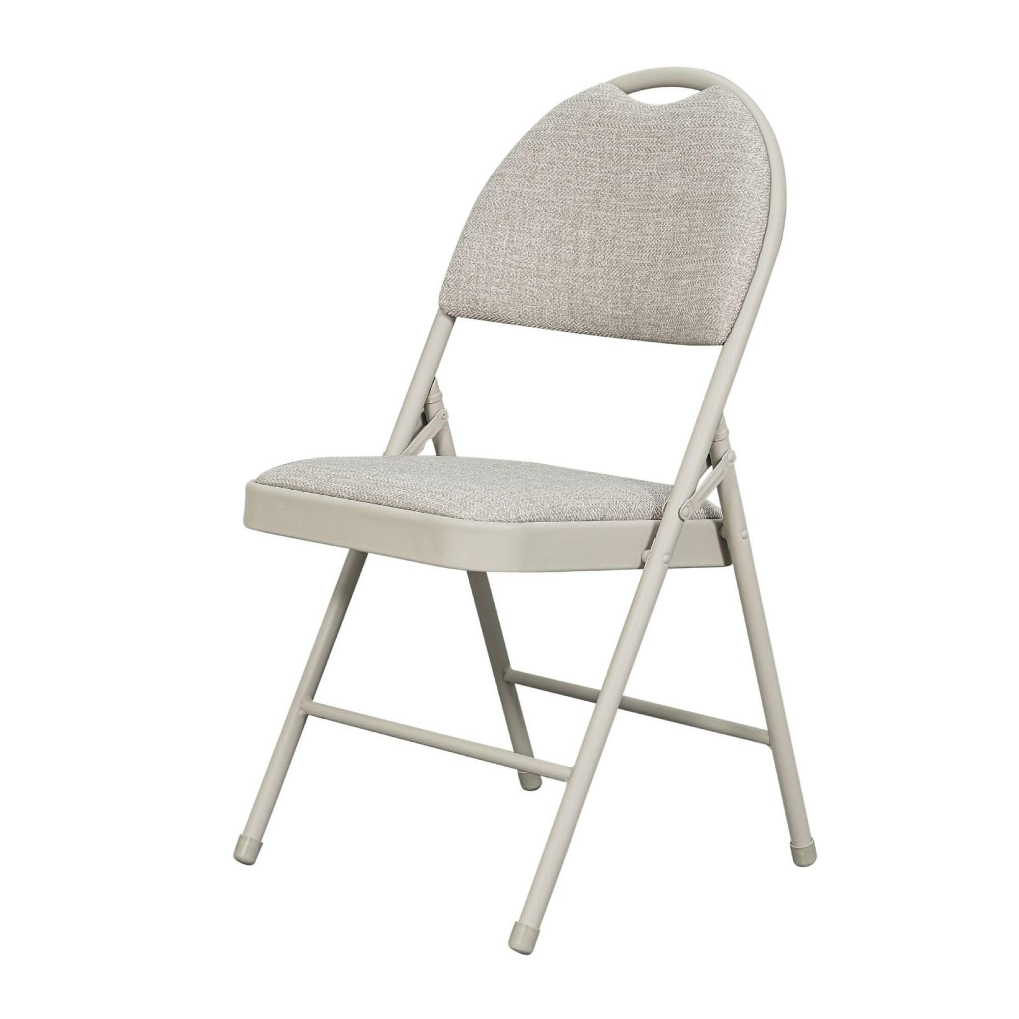 Alt View 6. Sudden Comfort - Sudden Comfort Set of 4 Double Padded Steel Frame High Back Folding Chairs, Buff - Buff.