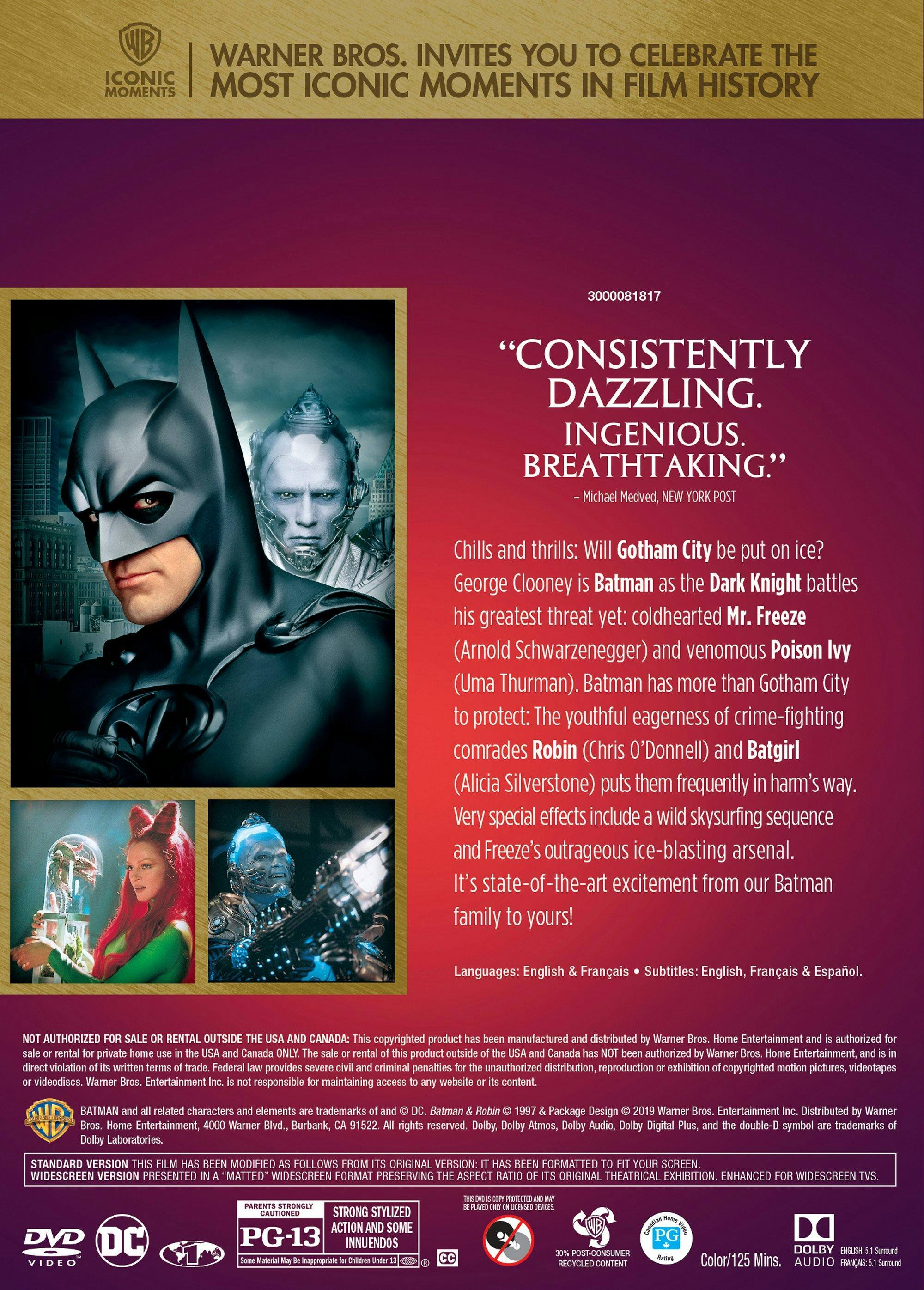 Back. Batman & Robin [DVD].