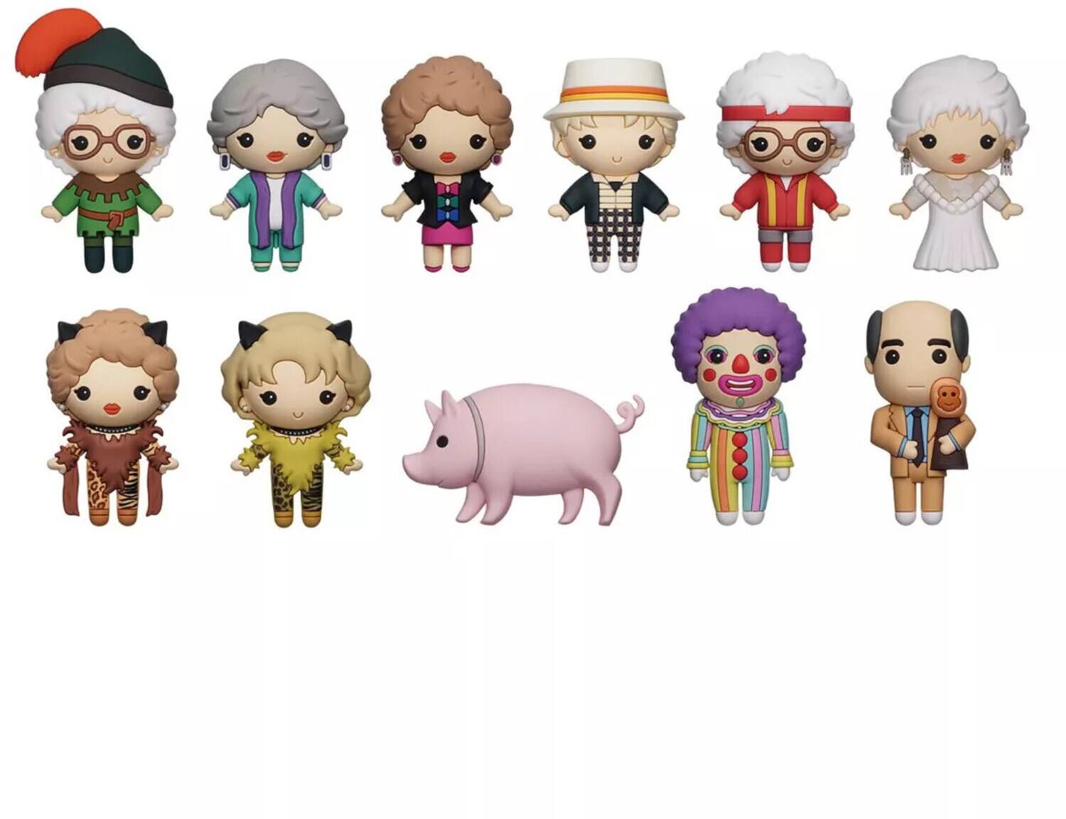 Front. Monogram - Monogram - Golden Girls 3D Foam Bag Clip - Series 5   - COLLECTIBLES - Multicolor.