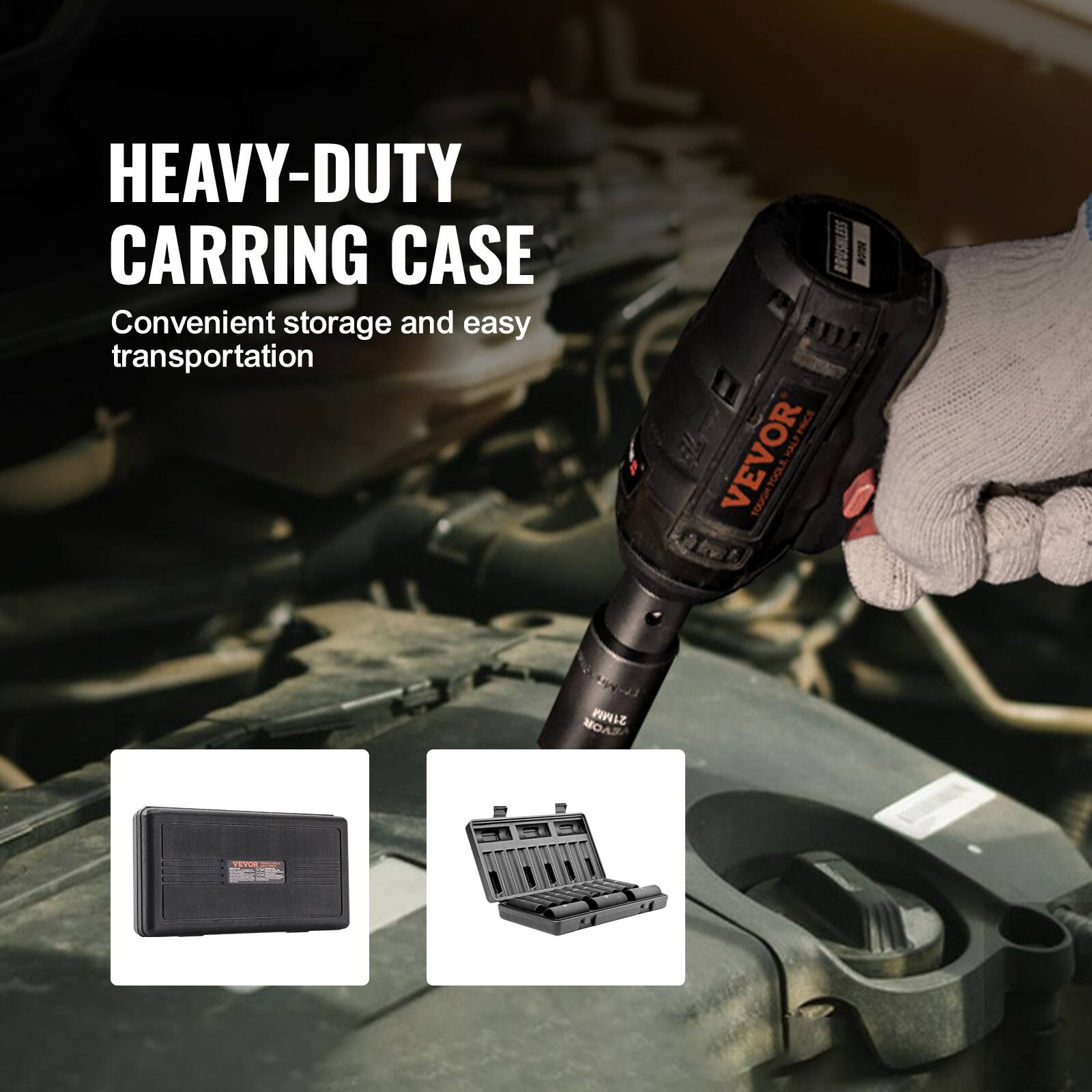 HEAVY-DUTY CARRING CASE Convenient storage and easy transportation BRUSHLESS AR PRICE VEVOR HAL? TOUGH YOOLE TOOLE HALP POOLE TOUGH  21MM MOASA ME